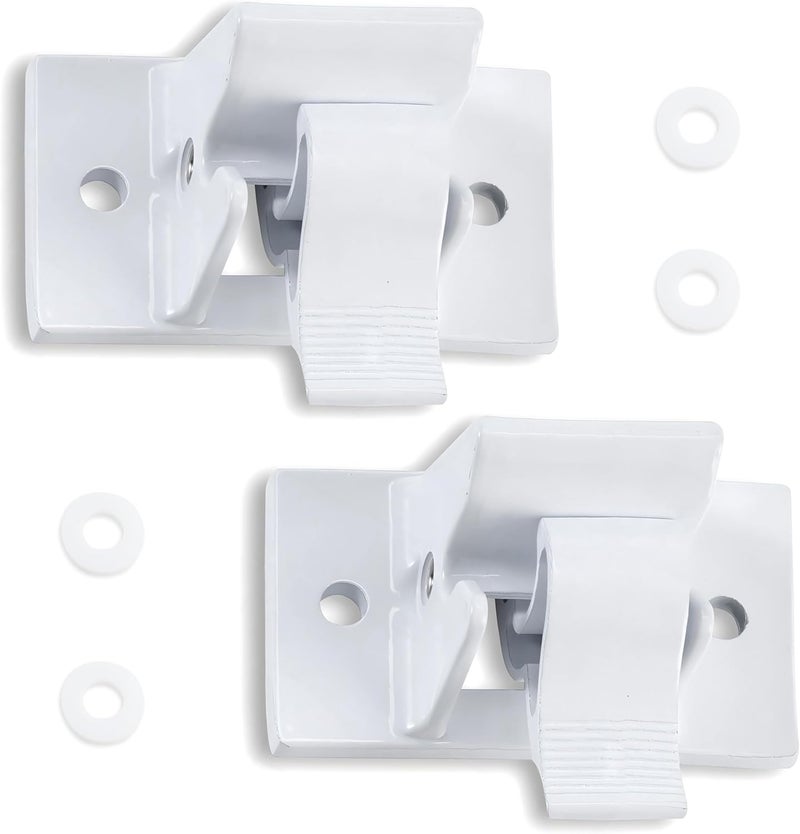 UYG for 3104653.005 RV Camper Trailer Bottom Mounting Bracket Awning Replacement Lower （White 2 pc - Image 1